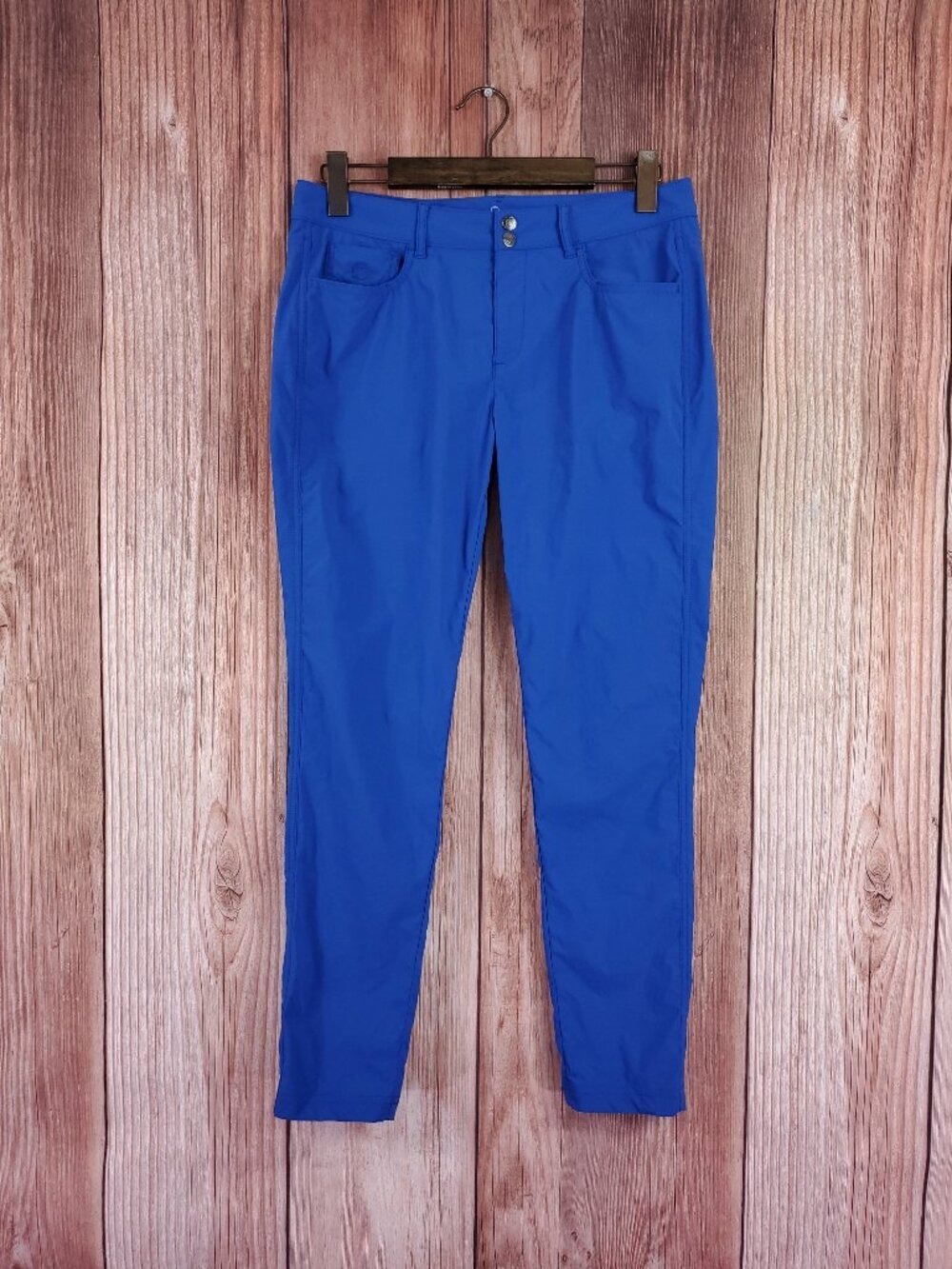 Anatomie Luisa Pants Womens Medium Performance Stretch Slim Golf Travel Blue